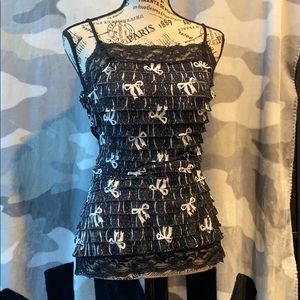 Ribbon flap tank top